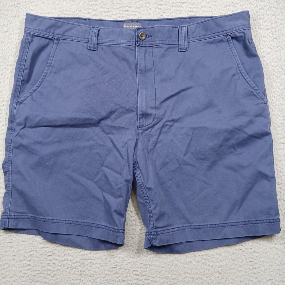 St.‎ John's Bay Comfort Stretch Shorts Men's 42 Blue Cotton Blend Casual